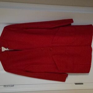 Chico's Beautiful Red Lightweight Coat - Size 1 (10-12) - Like New